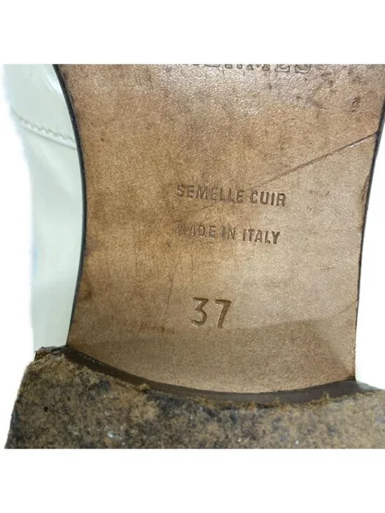 Hermes Sandals 37 Ivory Brown Leather - Picture 6 of 7